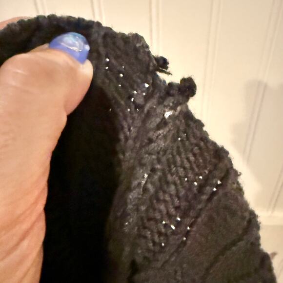 Narcisco Rodriguez For Design Nation XS Metallic Silver and Black Sweater - Picture 8 of 9